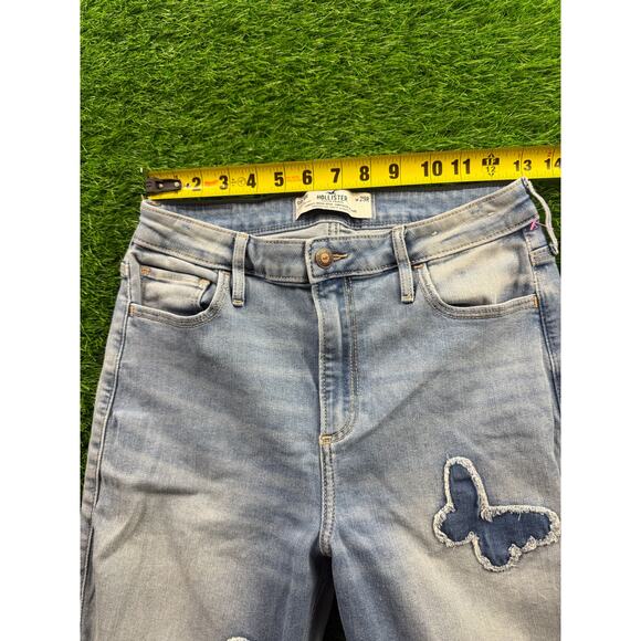 Hollister Womens Curvy High Rise Vintage Flare Jeans Butterfly Light Wash 9R W29 - Picture 8 of 9